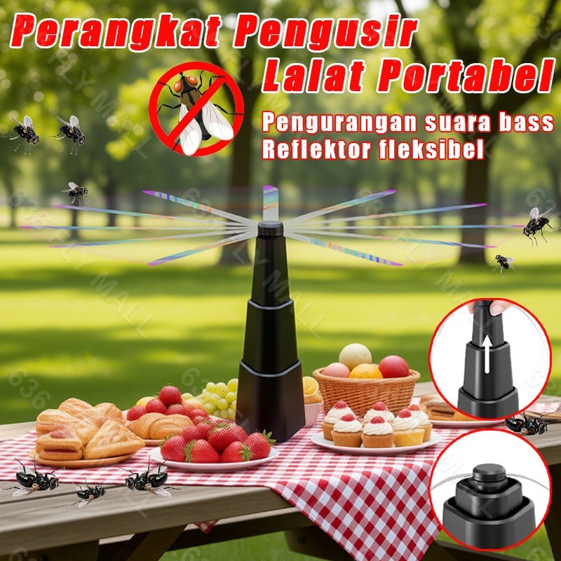 Pengusir lalat paling ampuh 100% Kipas pengusir lalat  360° tanpa titik buta Portabel Alat pengusir 