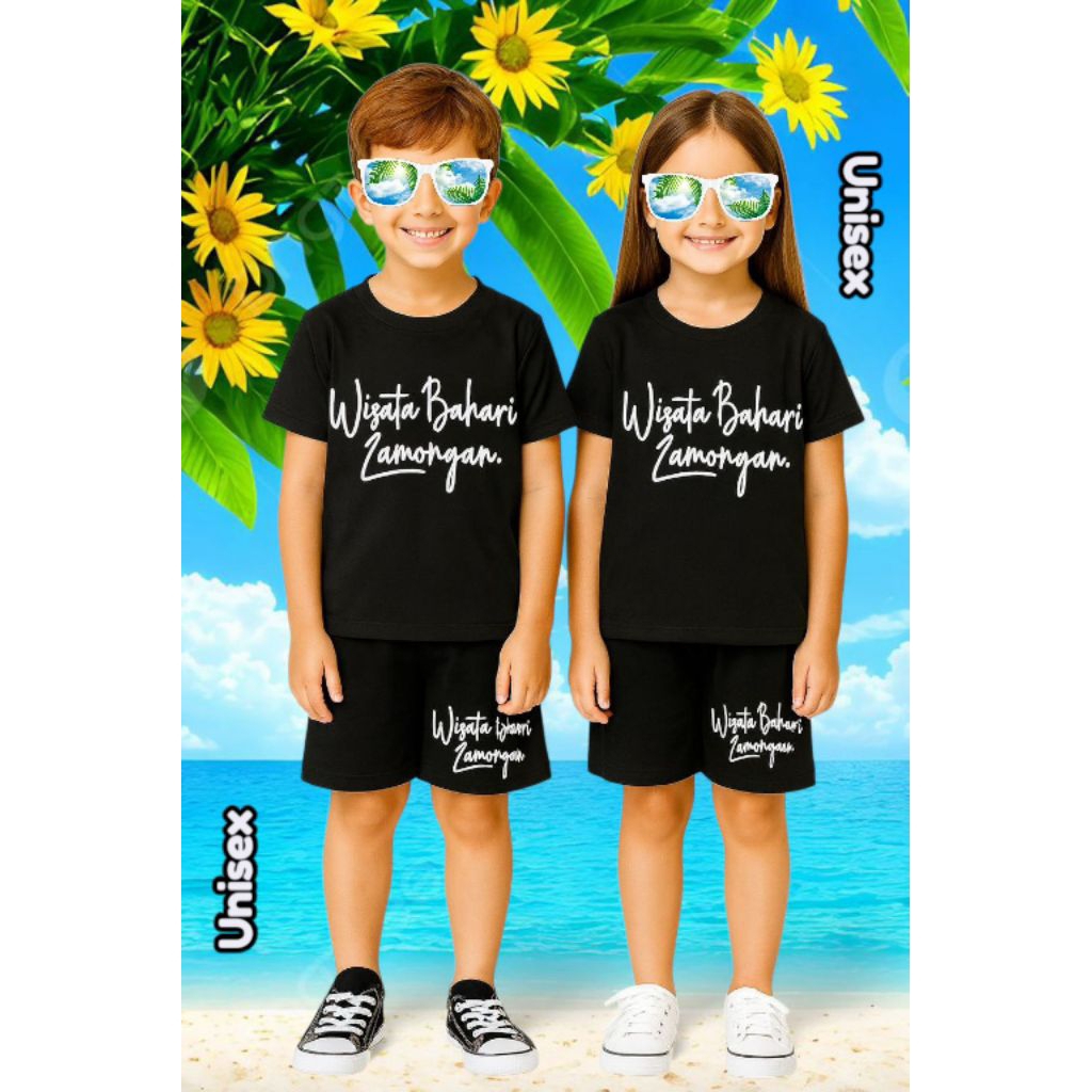 Setelan anak Latin hitam wisata bahari lamongan