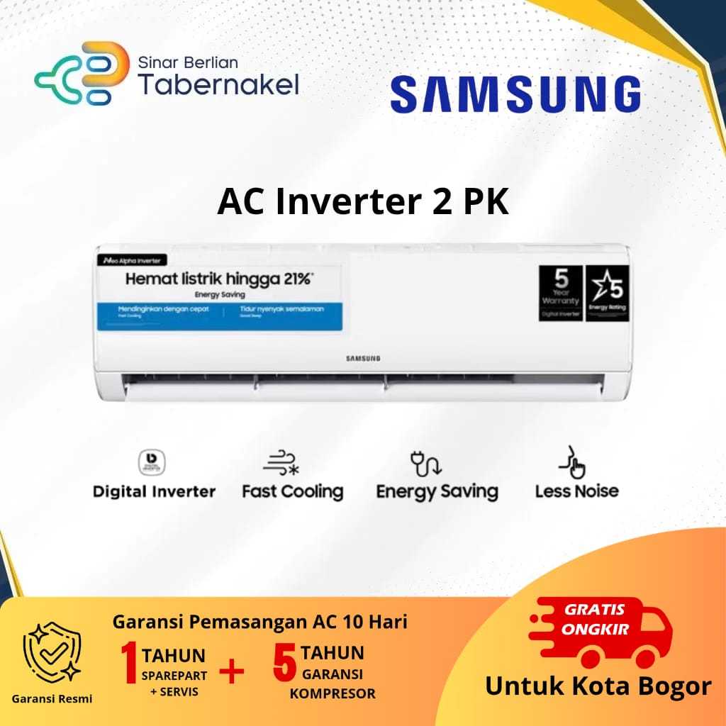 AC Samsung 2 PK Inverter AR40F18D - Dingin Cepat, Irit Listrik, Garansi Resmi - Bogor