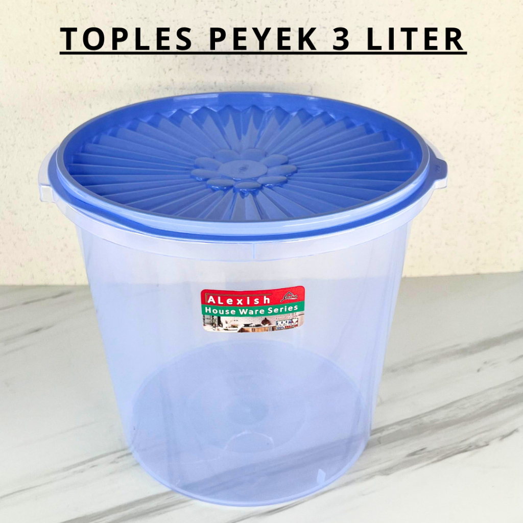 Toples Peyek 3 Liter Toples Krupuk Peyek Sealware Bening Transparan Anti Alot ALEXISH