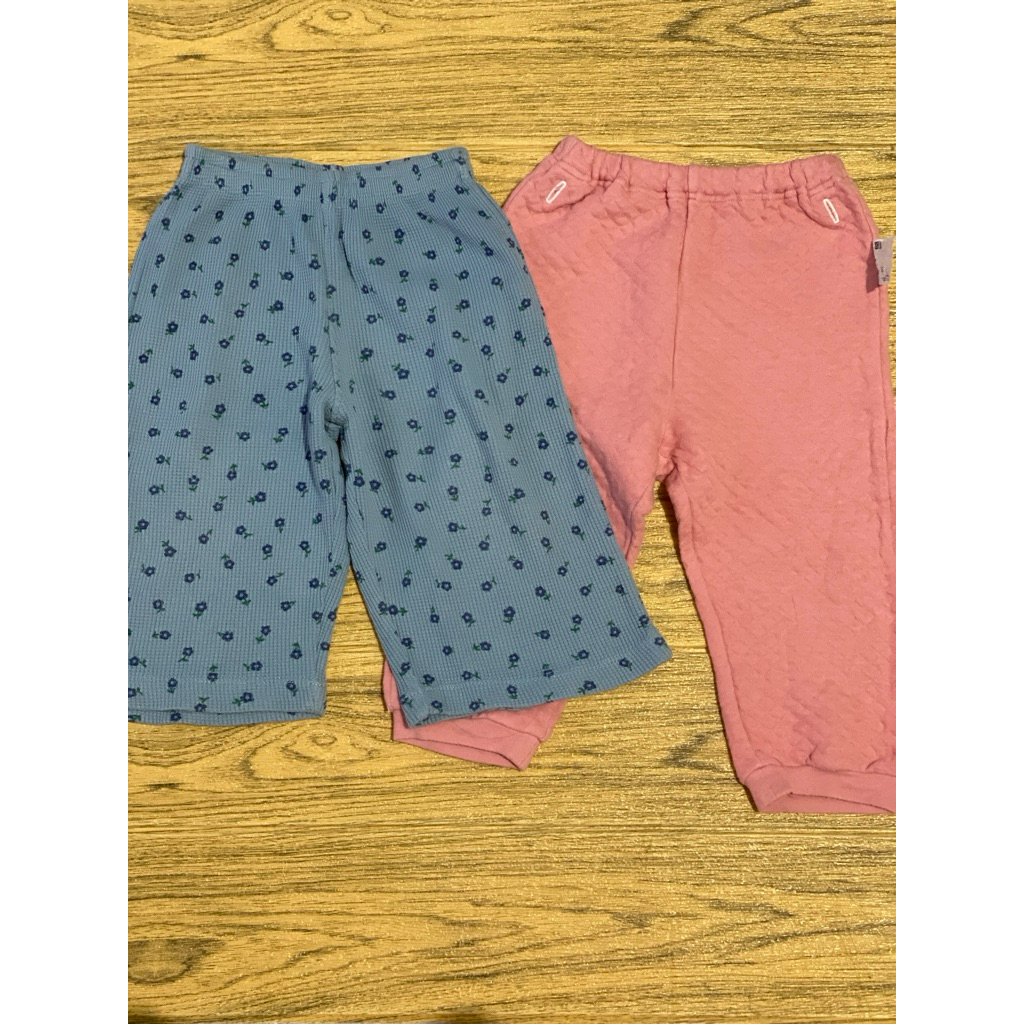celana kulot joger katun motif baby bayi anak branded Zra dan Uniqlo size 80 1T 2T