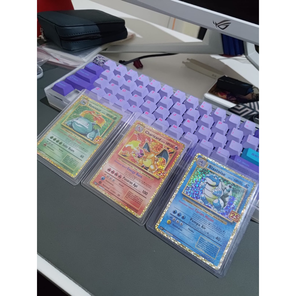 Trio 25th anniversary charizard blastoise venusaur