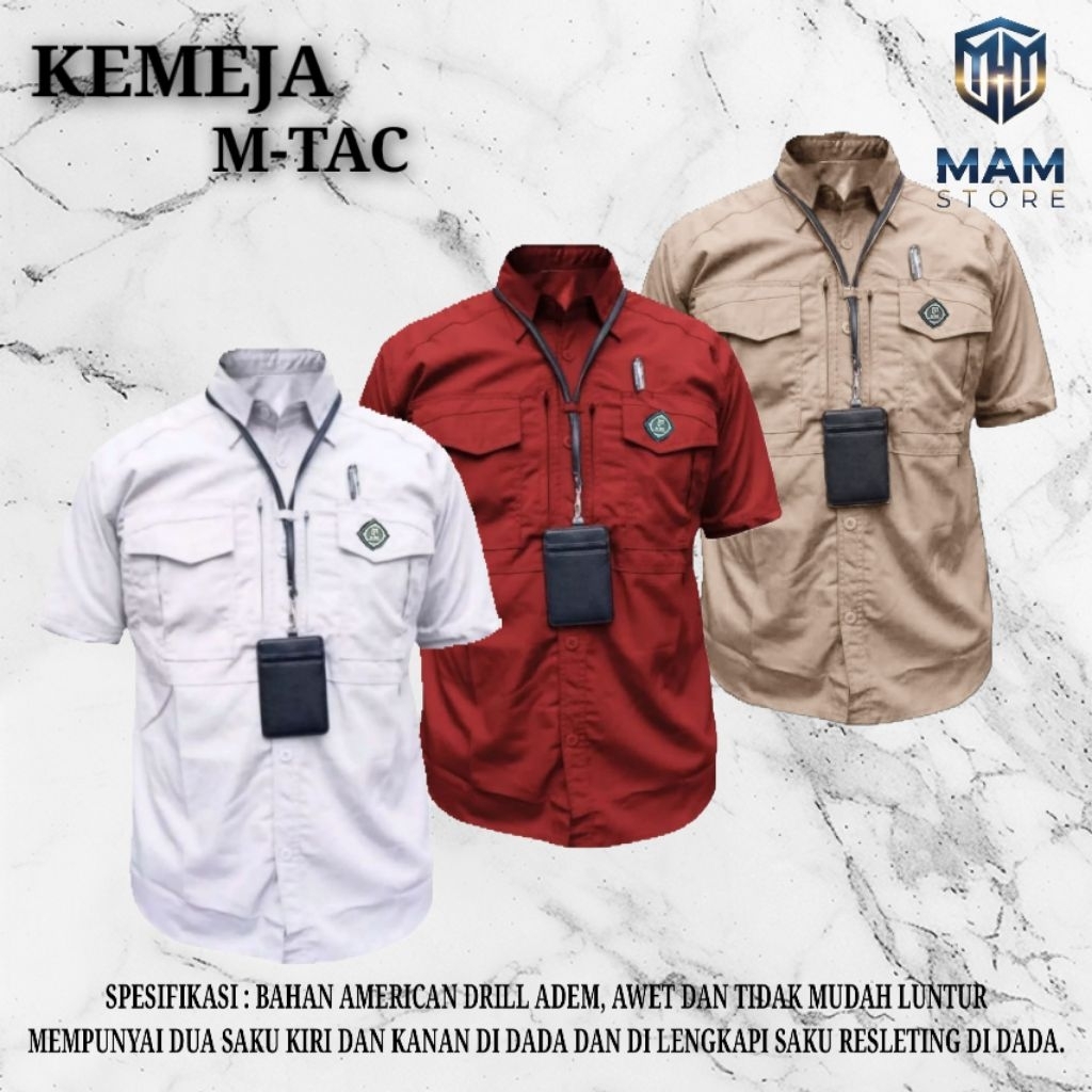 BAJU KEMEJA TACTICAL M-TAC LENGAN PENDEK / ATASAN TACTICAL LENGAN PENDEK