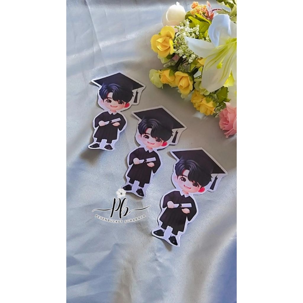 TOPPER WISUDA COWOK LAKI-LAKI SD SMP SMA | HIASAN BUKET WISUDA GRADUATION