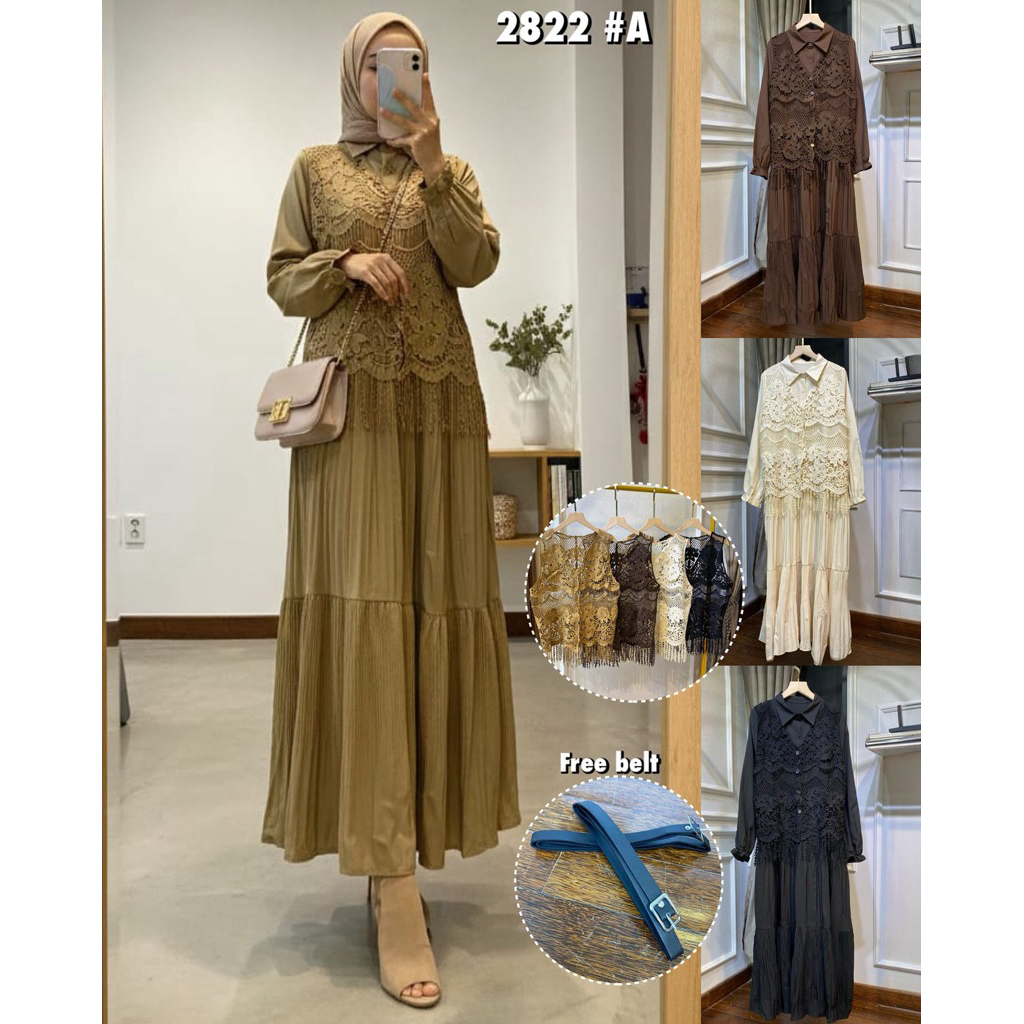 Gamis brukat premium / dress brukat premium / gamis terbaru premium