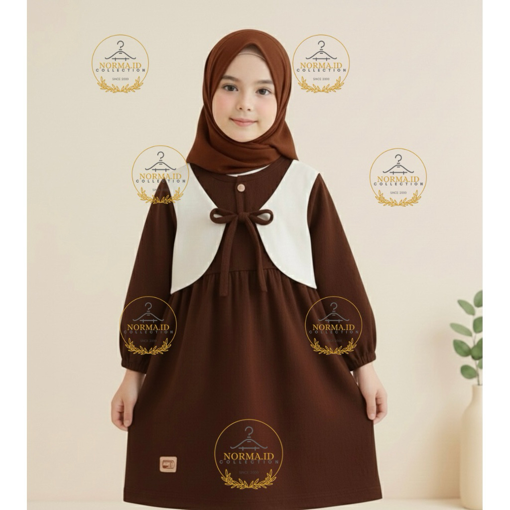 Ttan Kids | Gamis Rompi Anak SET HIJAB | Gamis Rompi Anak Terbaru | Gamis Anak Mewah | Gamis Anak Te