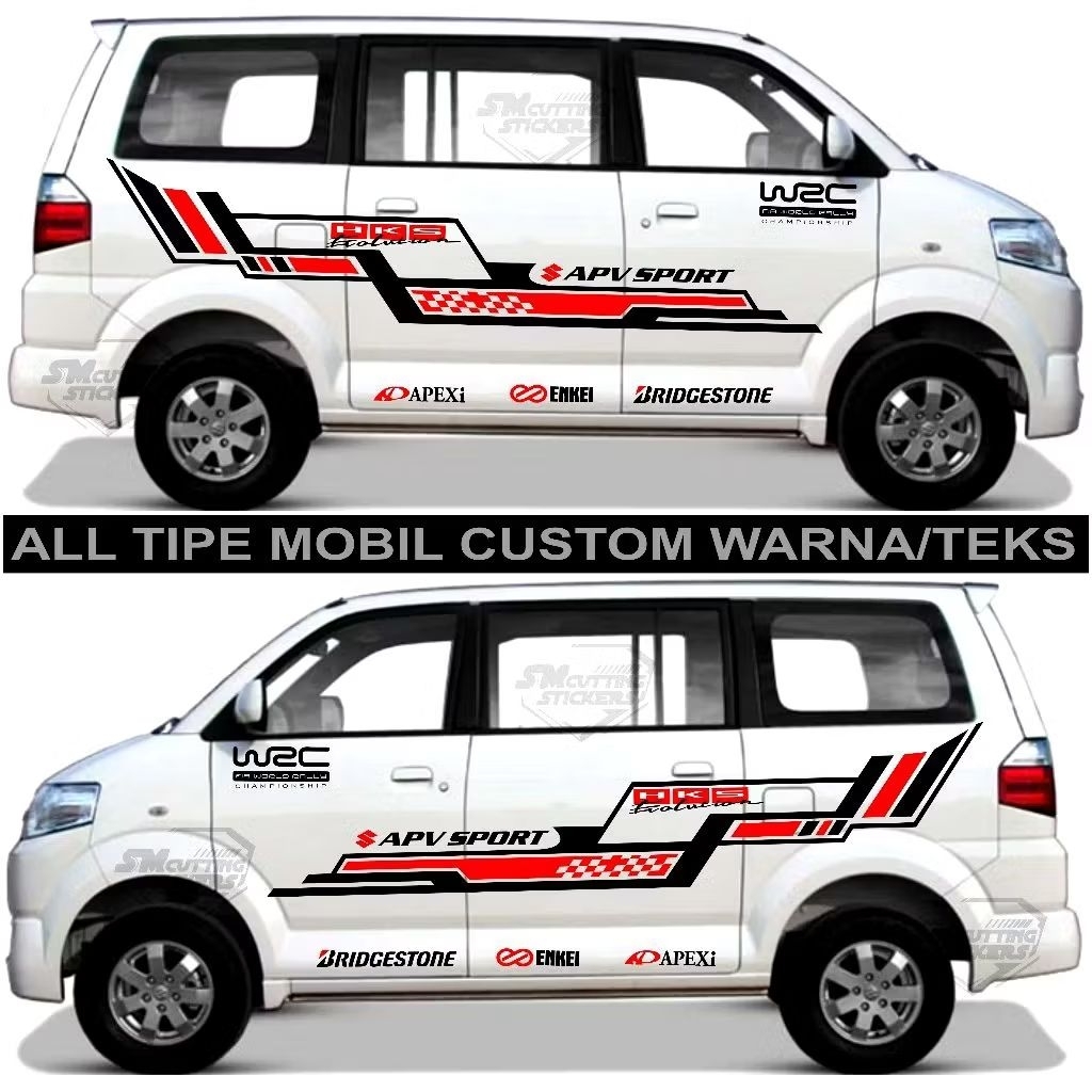 Sticker mobil Suzuki APV sport stiker list terlaris mobil APV keren stiker mobil APV terbaru