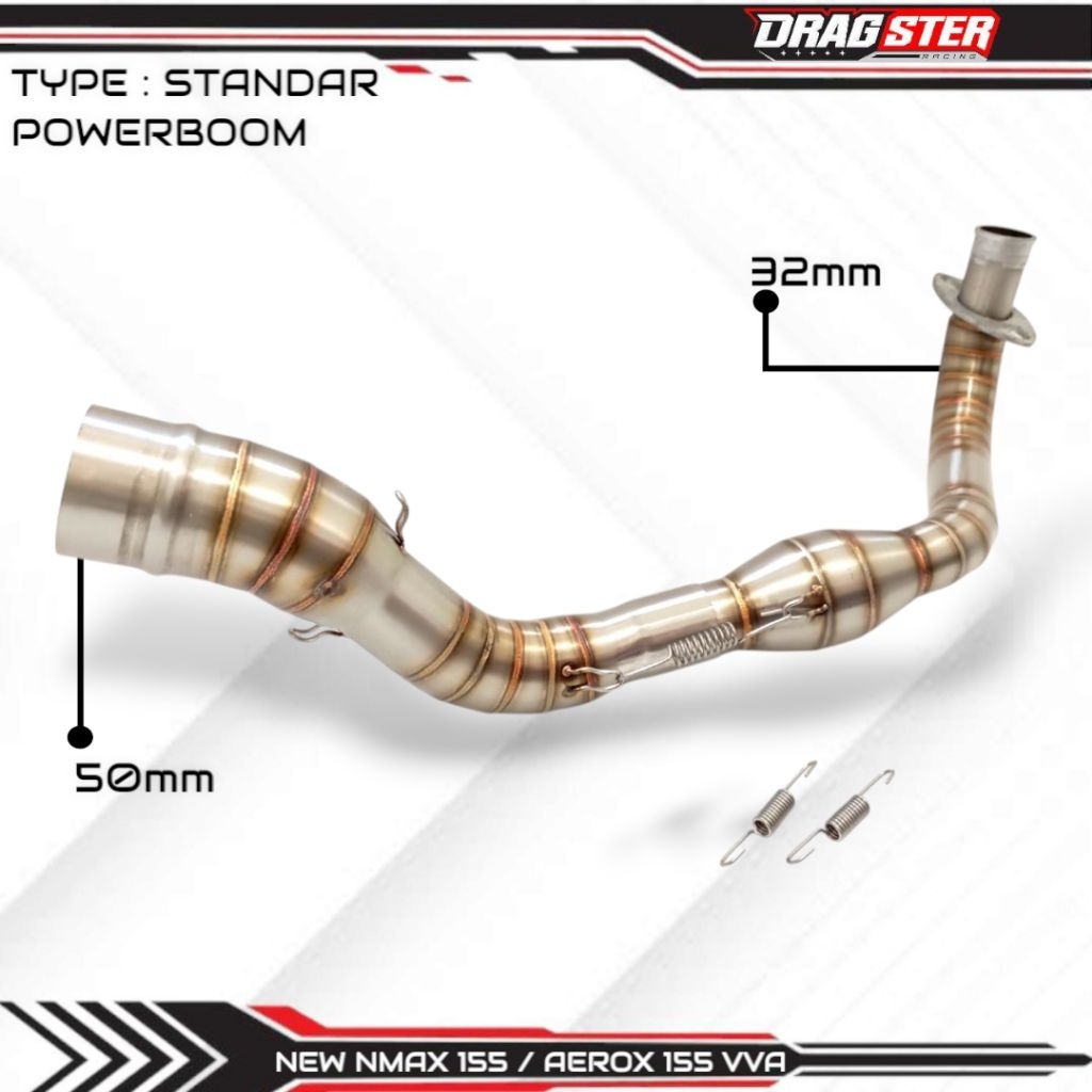 Pipa leheran knalpot new nmax 155 / nmax Neo 155 / Aerox 155 vva