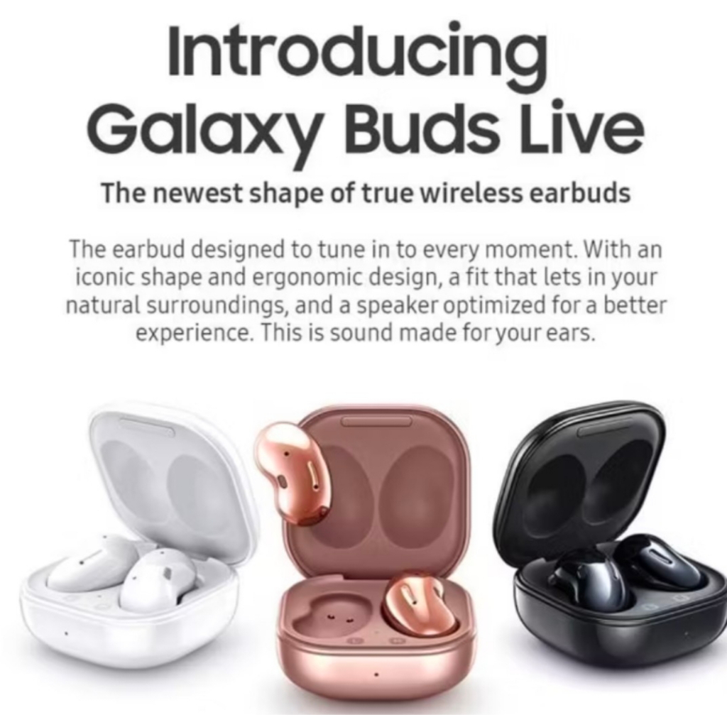 Galaxy Buds Live Mystic White, Earbuds, White,samsung galaxy earbuds live