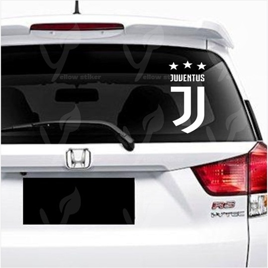 Cutting Sticker Pintu Mobil Besar 35cm Juventus Bintang Klub Sepak Bola Serie A Liga Italia Stiker M