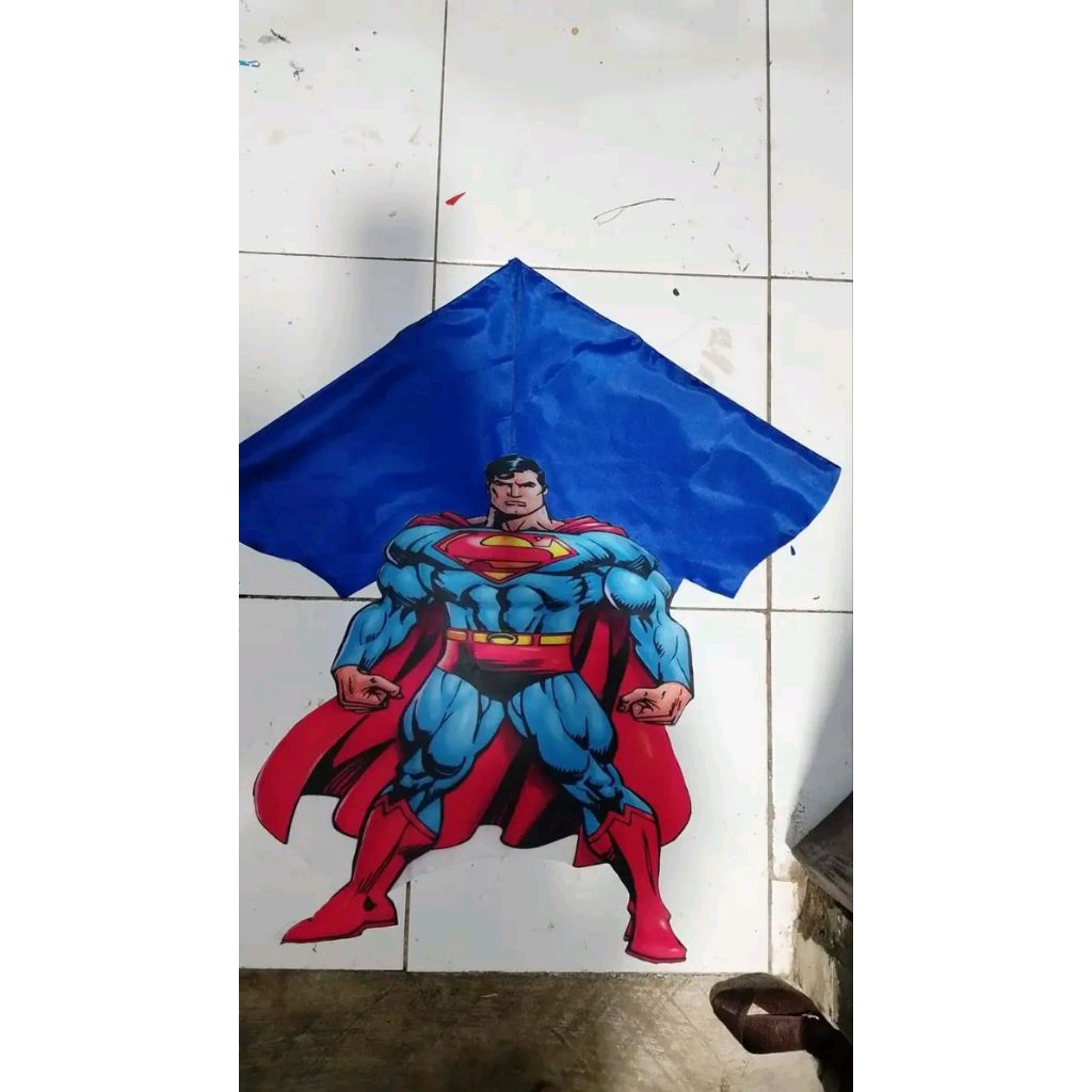 PROMO Mainan Layang Layang / Layangan Gambar Superhero / Layangan Superman / Mainan Layangan Anak