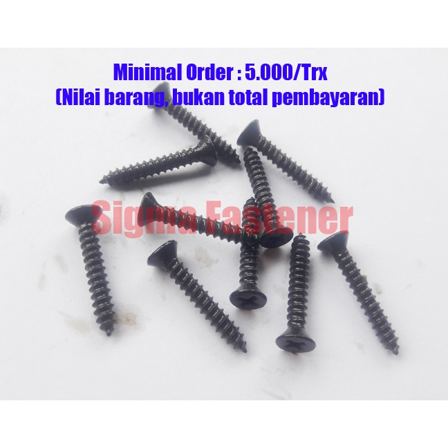 Sekrup FH+ Hitam 4x3/4"