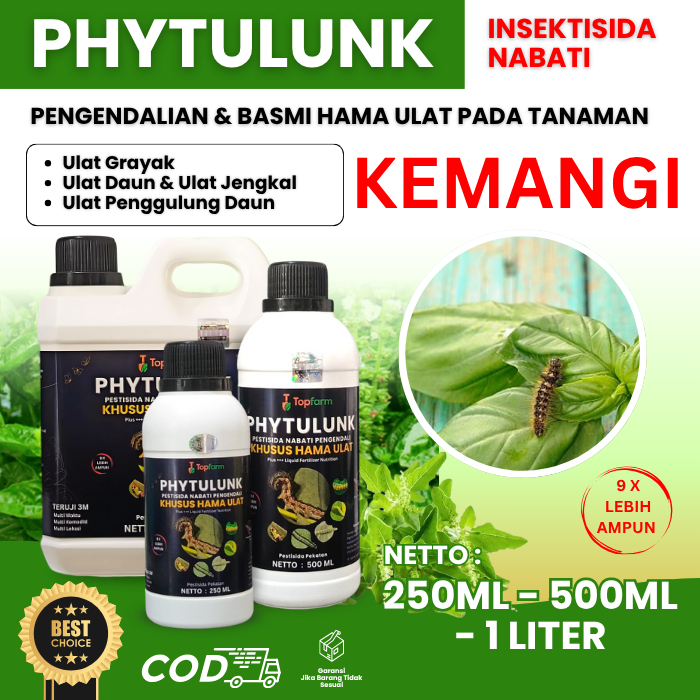 Obat Ulat Topfarm / Obat Ulat Daun Kemangi / Obat Hama Kemangi / Obat Hama Daun Kemangi / Obat Berca