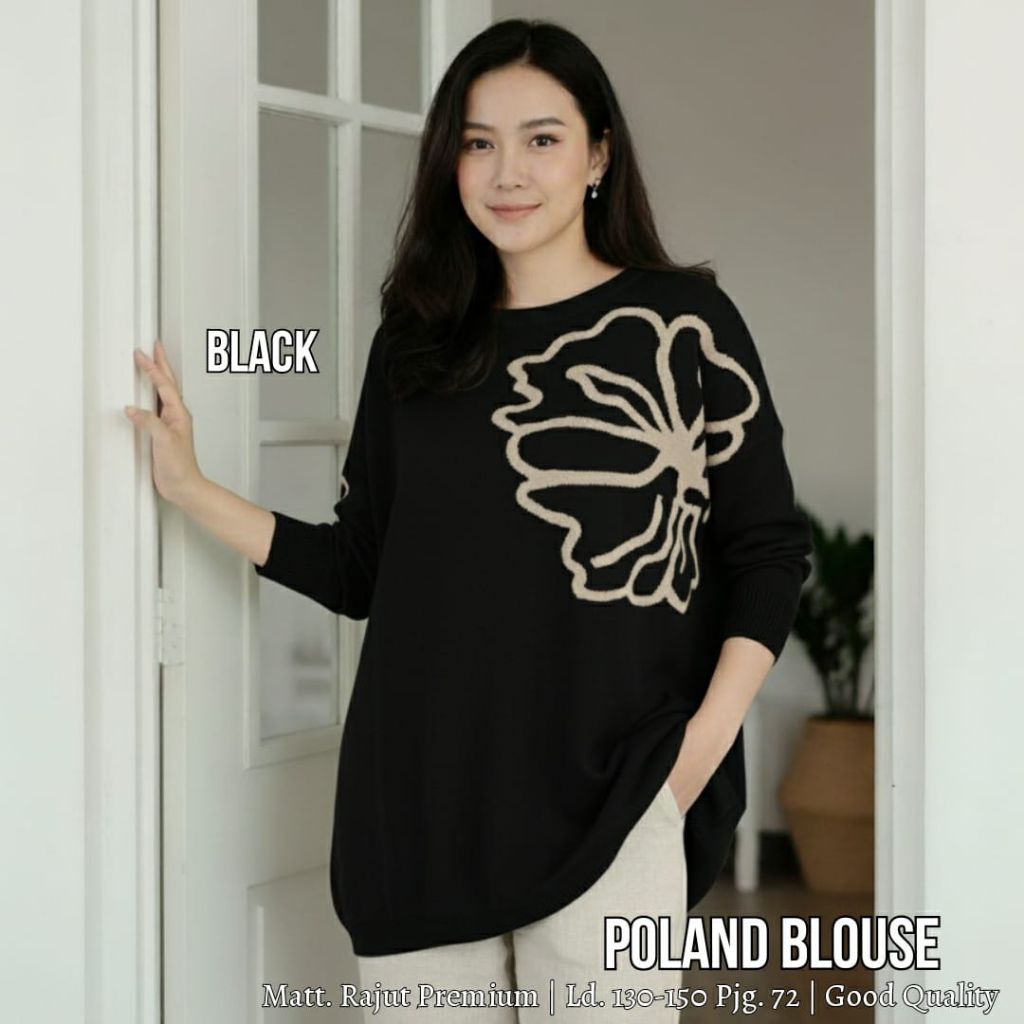 JUMBO LD 130 cm POLAN KAOS RAJUT BAJU WANITA