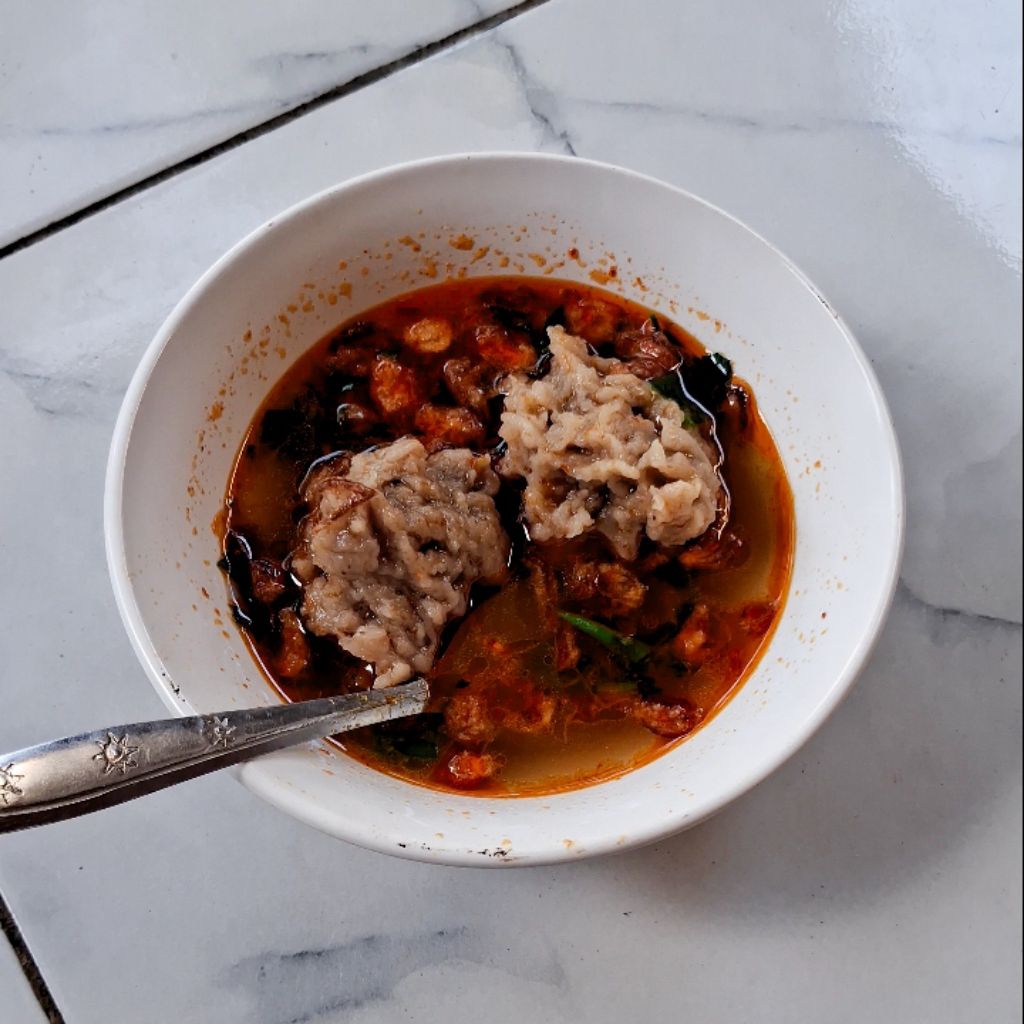 bakso / baso ikan kuah merah segar fresh dadakan besar isi 2