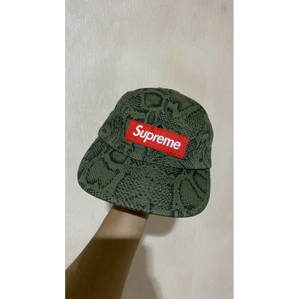 supreme 5 panel snake skin camo