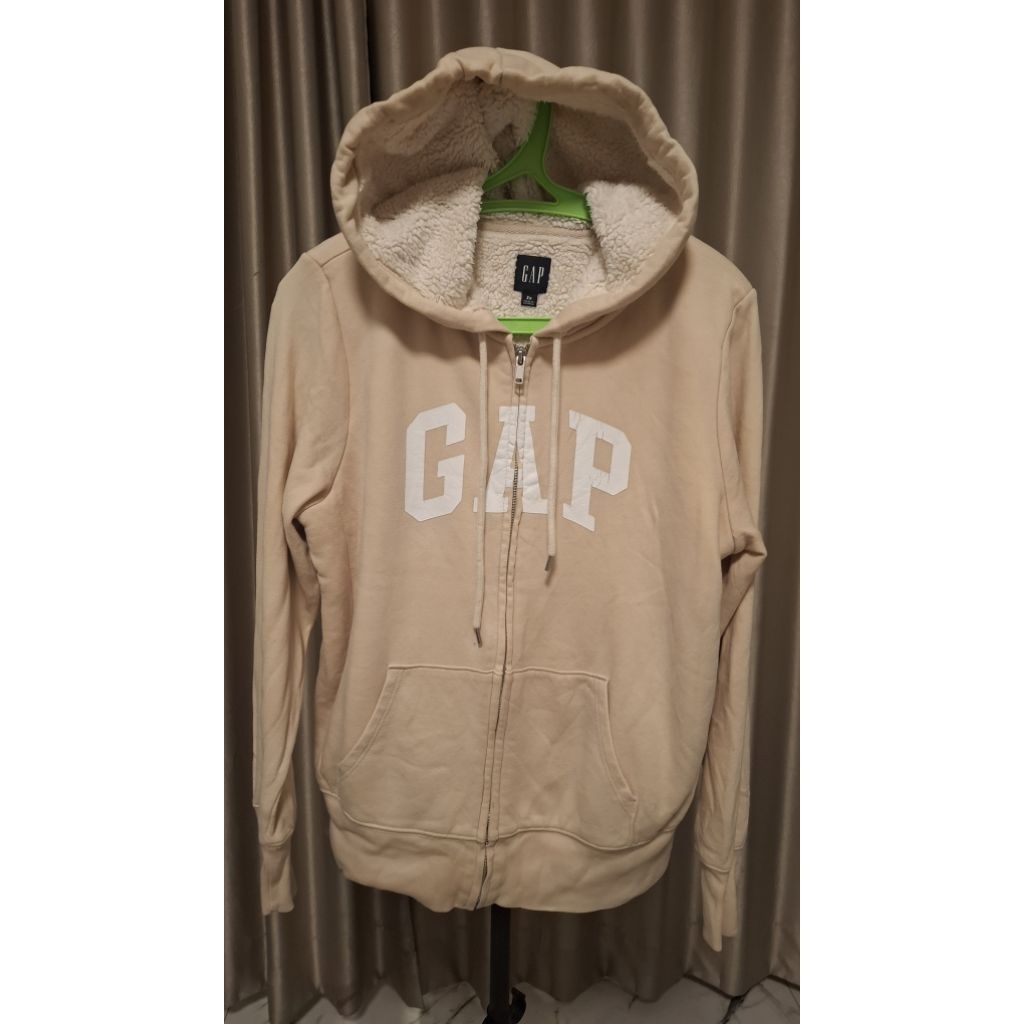 Hoodie Zipper GAP Serpa Dalam Warna Cream .Size M Enak Pakai