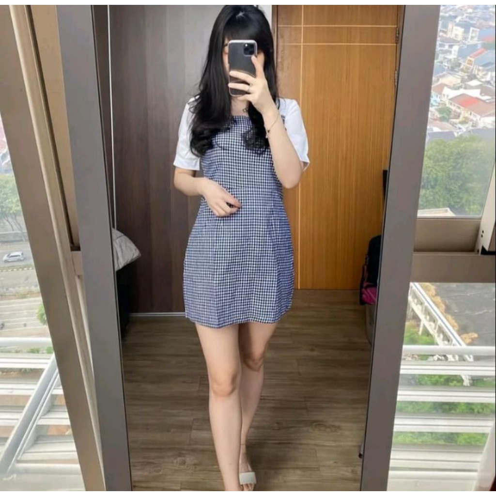 TUNIK KOTAK TERBARU LENGAN PENDEK TERLARIS BISA COD