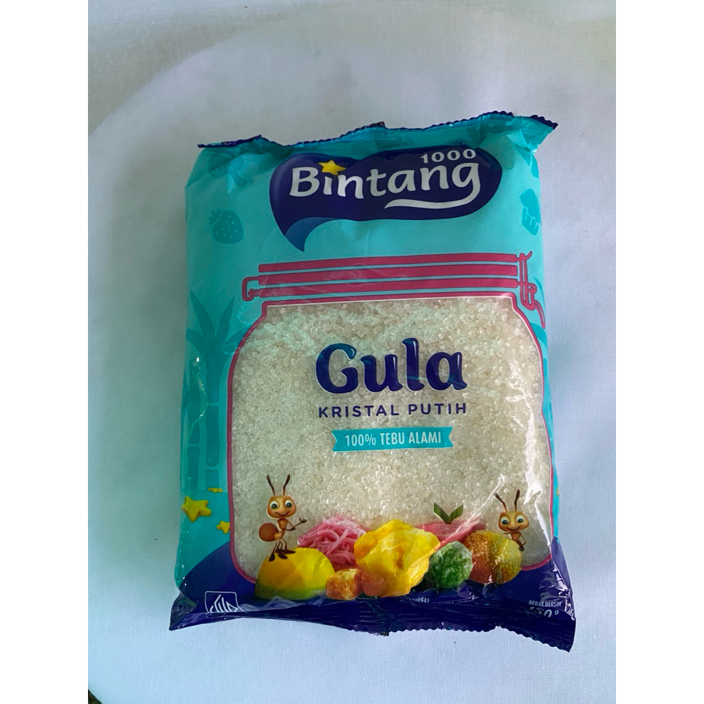 Gula  putih / gula cap bintang / gula kristal 450 gram