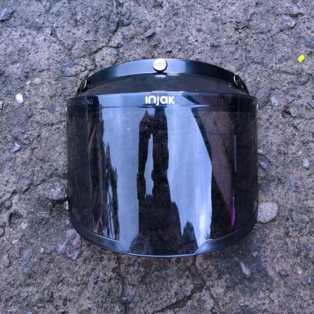 KACA HELM BOGO DATAR FLAT INJAK GELAP