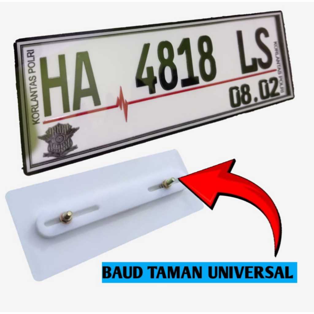 Plat Nomor Motor Timbul Model Caver Fram Mika Gratis Riques Nama