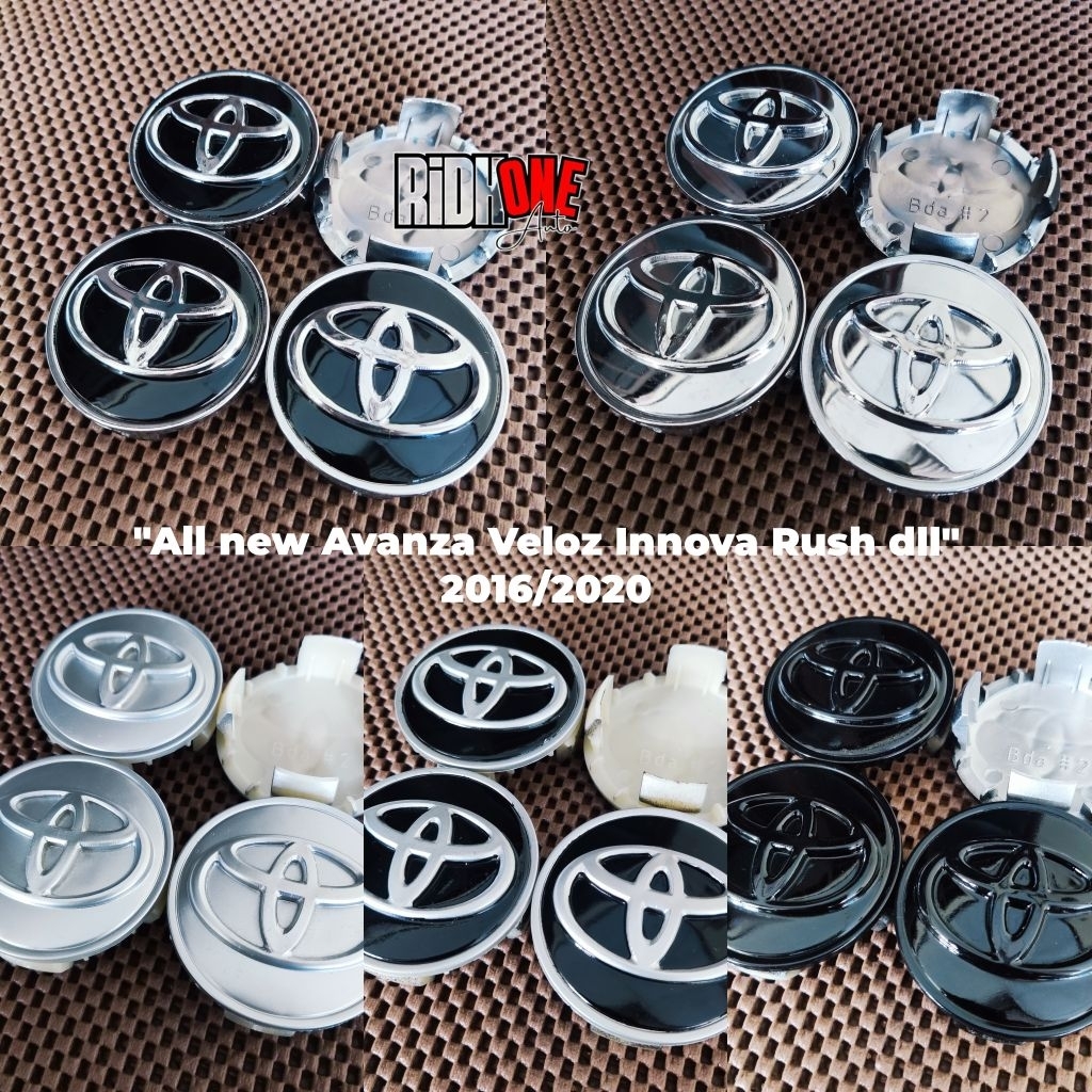4pcs TUTUP DOP RODA CENTER VELG MOBIL TOYOTA ALL NEW 2016/2020 AVANZA VELOZ INNOVA REBORN VENTURER R