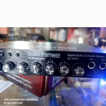 parametric equalizer karaoke di dalam mobil harga murah brand acoustic sudah dilengkapi 2 colokan mi