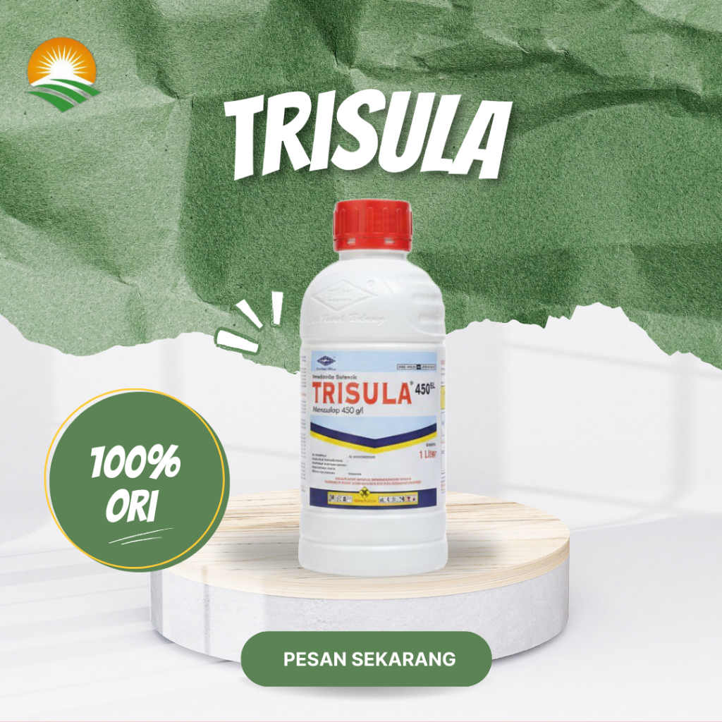 Insektisida Trisula 450 SL 1 L - Obat Ulat Grayak - Wereng Coklat - Penggerek Batang