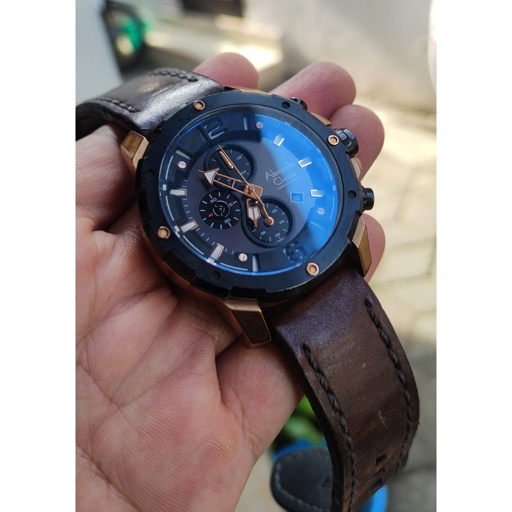 jam tangan original Alexandre Christie pria second bekas 6410