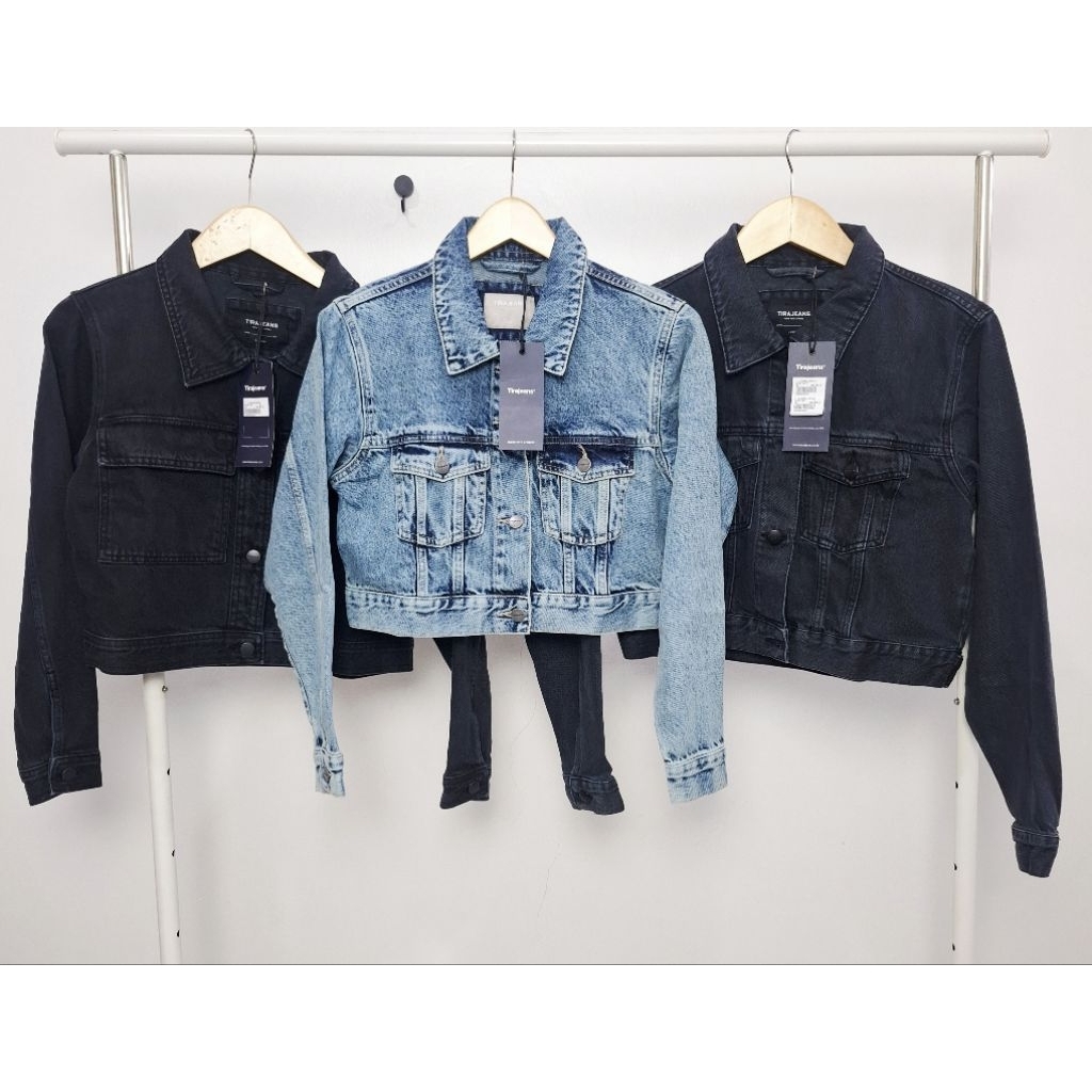 TIRAJEANS TRUCKER JAKET WANITA CROP ORIGINAL