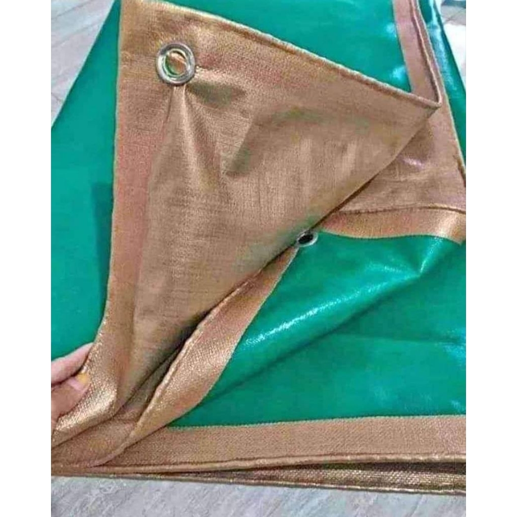 ukuran PASS 4x6 PASS warna hijau-gold terpal korea terpal plastik