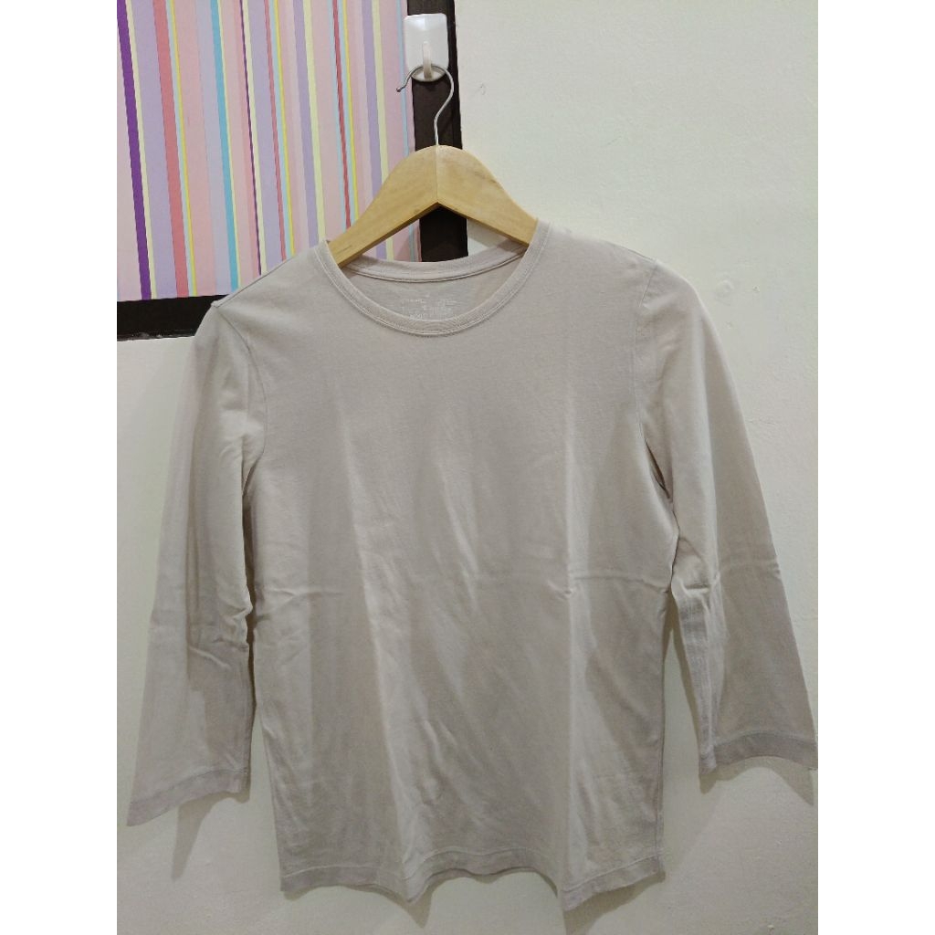 Kaos basic coklat muda muji (Incl. Biaya Adm)