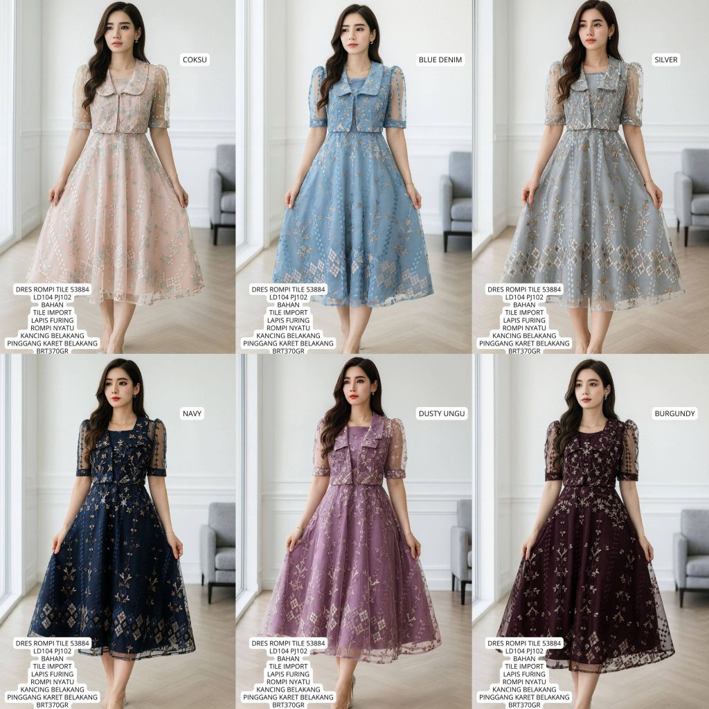 Dress 53884 Dress Rompi Tile Import - FZB