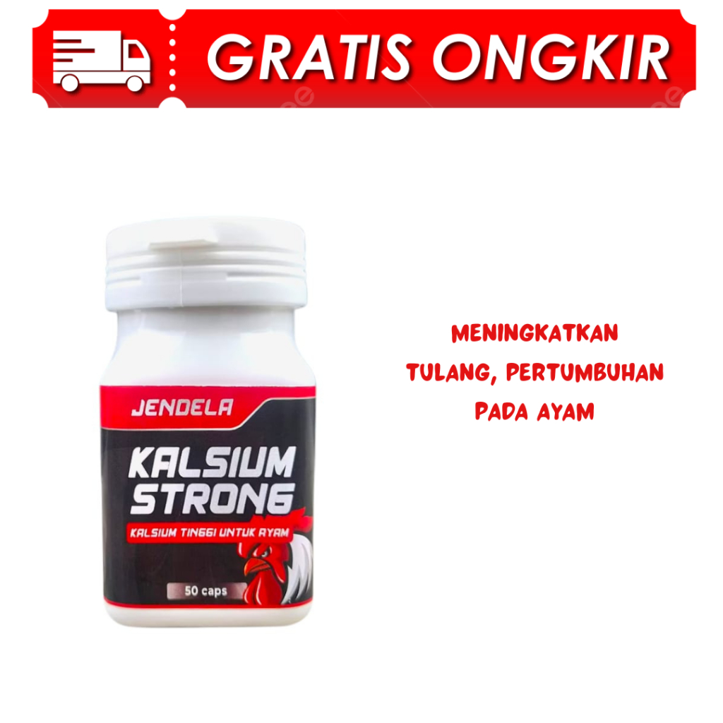 KALSIUM STRONG 50 KAPSUL - kalsium untuk ayam memperkuat tulang ayam