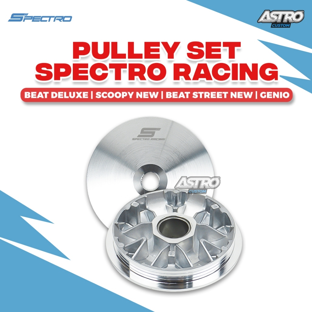 Spectro Pulley BeaT Fi Scoopy Fi ESP Genio Deluxe Vario 110 Rumah Kipas Pulley Upgrade CVT Kirian