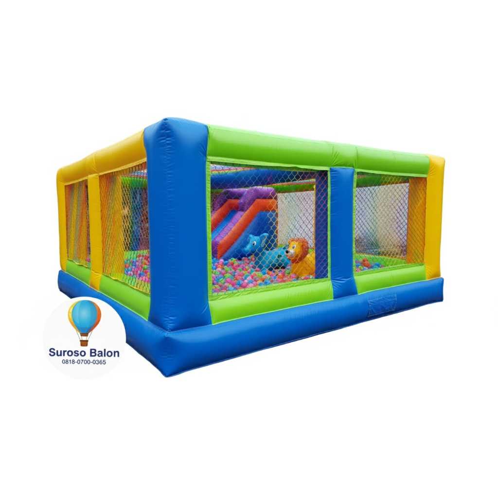 Istana Balon Mandi Bola | Inflatable Playground Anak Custom | Wahana Bermain Perosotan Balon Istana 
