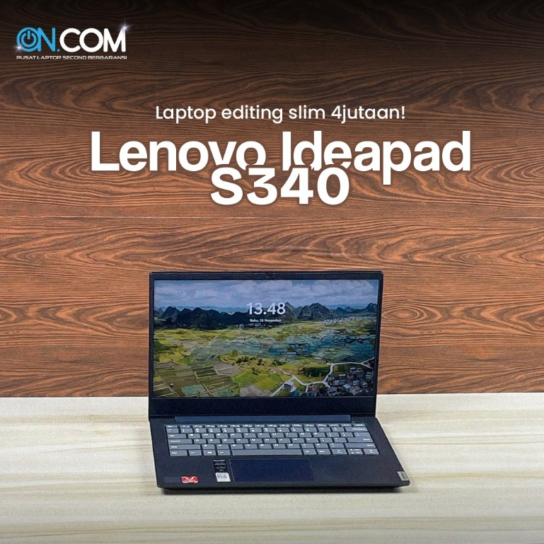 Lenovo Ideapad S340/AMD Ryzen 3 3200U/RAM 8 GB/SSD 512 GB/Garansi Toko 1 Bulan