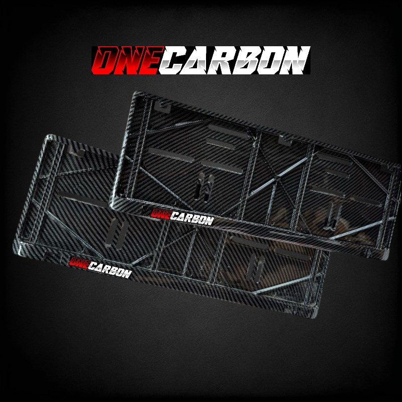 DUDUKAN PLAT MOBIL CARBON HITAM GLOSY dudukan plat nomor mobil carbon ONECARBON plat nomor mobil car