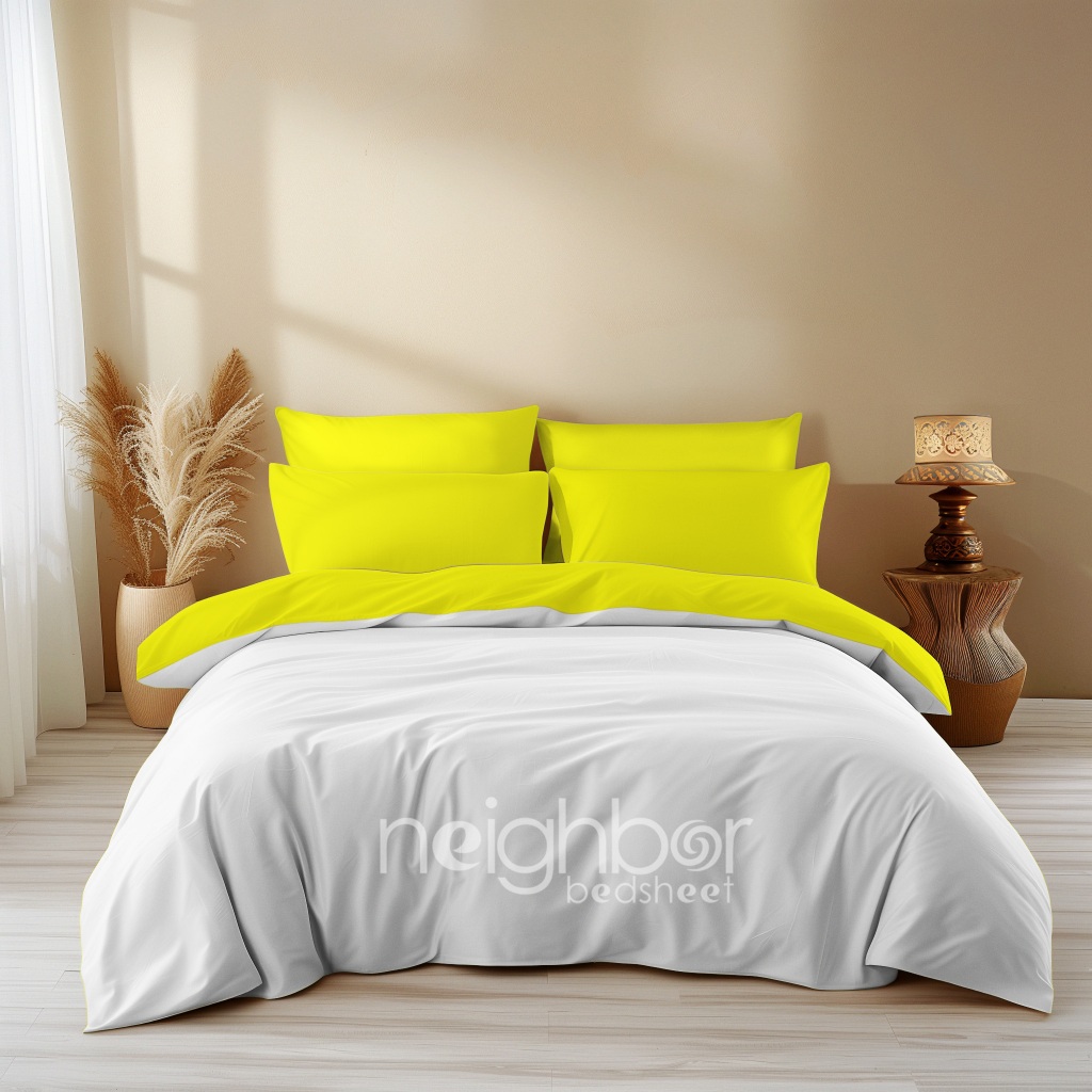 Bed Cover Set & Sprei Two Tone Ukuran 140x200  Double Bed - Neighborbedsheet