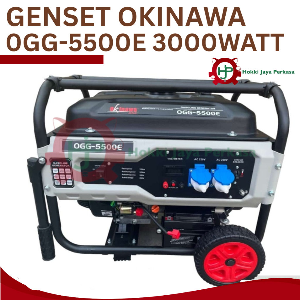 OKINAWA Genset OGG-5500E Output 3000Watt Genset Output 3Kw Gulungan Tembaga