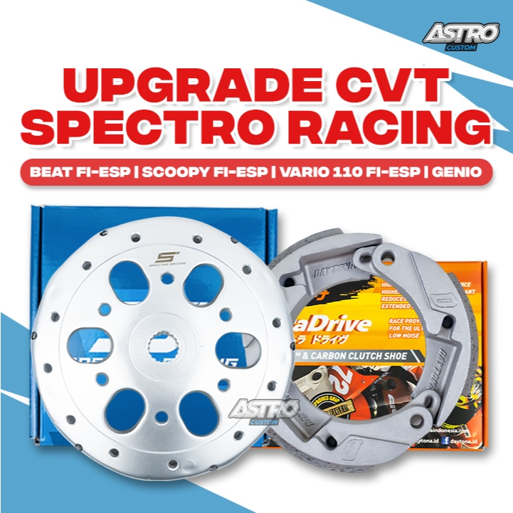 Mangkok Kampas Ganda BeaT Fi Scoopy Fi ESP Genio Vario 110 Upgrade CVT Spectro Kampas Daytona Racing