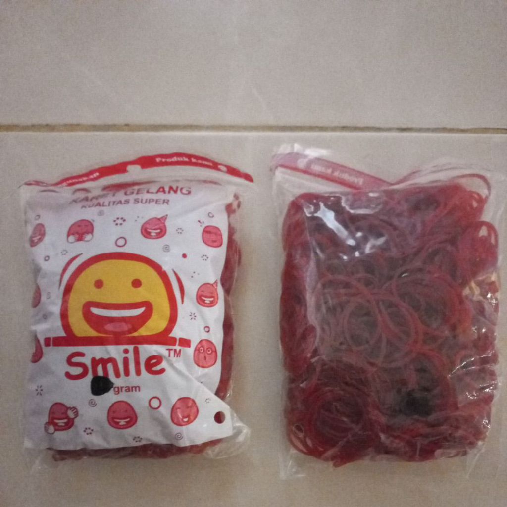 Karet gelang merah lingkar kecil / Karet Gelang / Karet Pentil