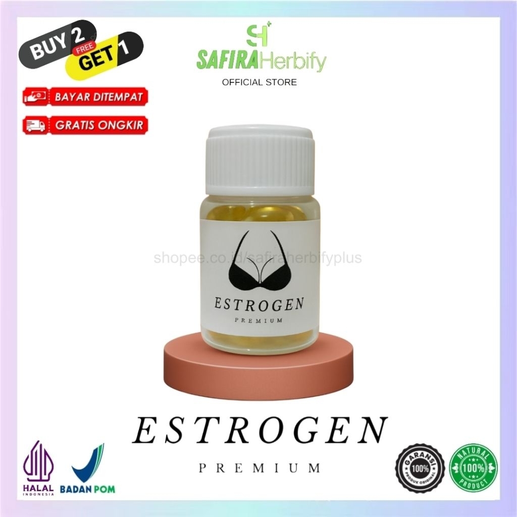Pembesar payudara/Pengencang payudara Hormon estrogen (pengaktif hormon kewanitaan)