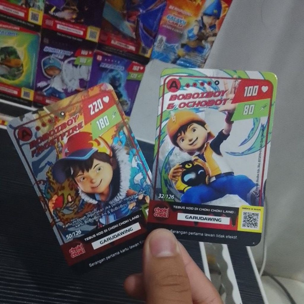 Monsta galaxy Card Choki Choki Boboiboy & Ochobot + Frost Fire