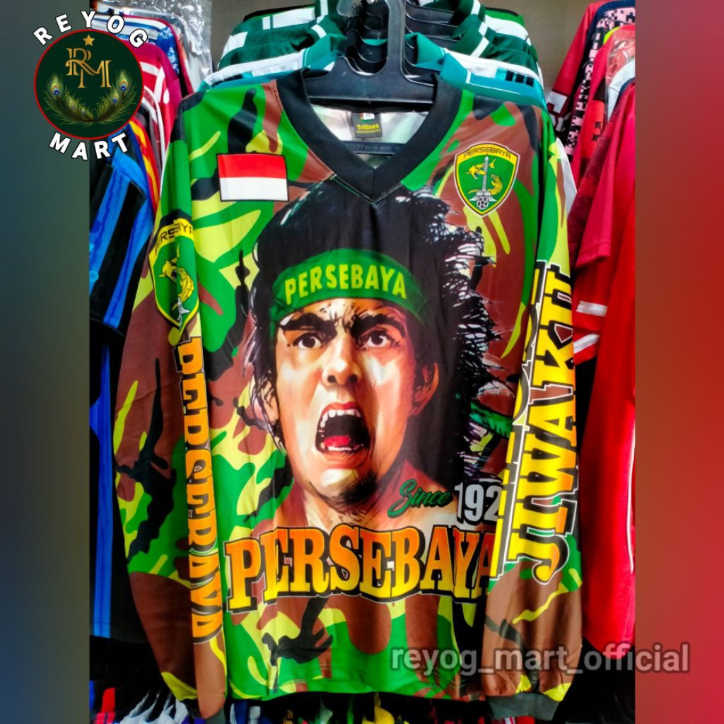 JERSEY SUPPORTER PERSEBAYA BONEK EMOSI JIWAKU LENGAN PANJANG PRINTING