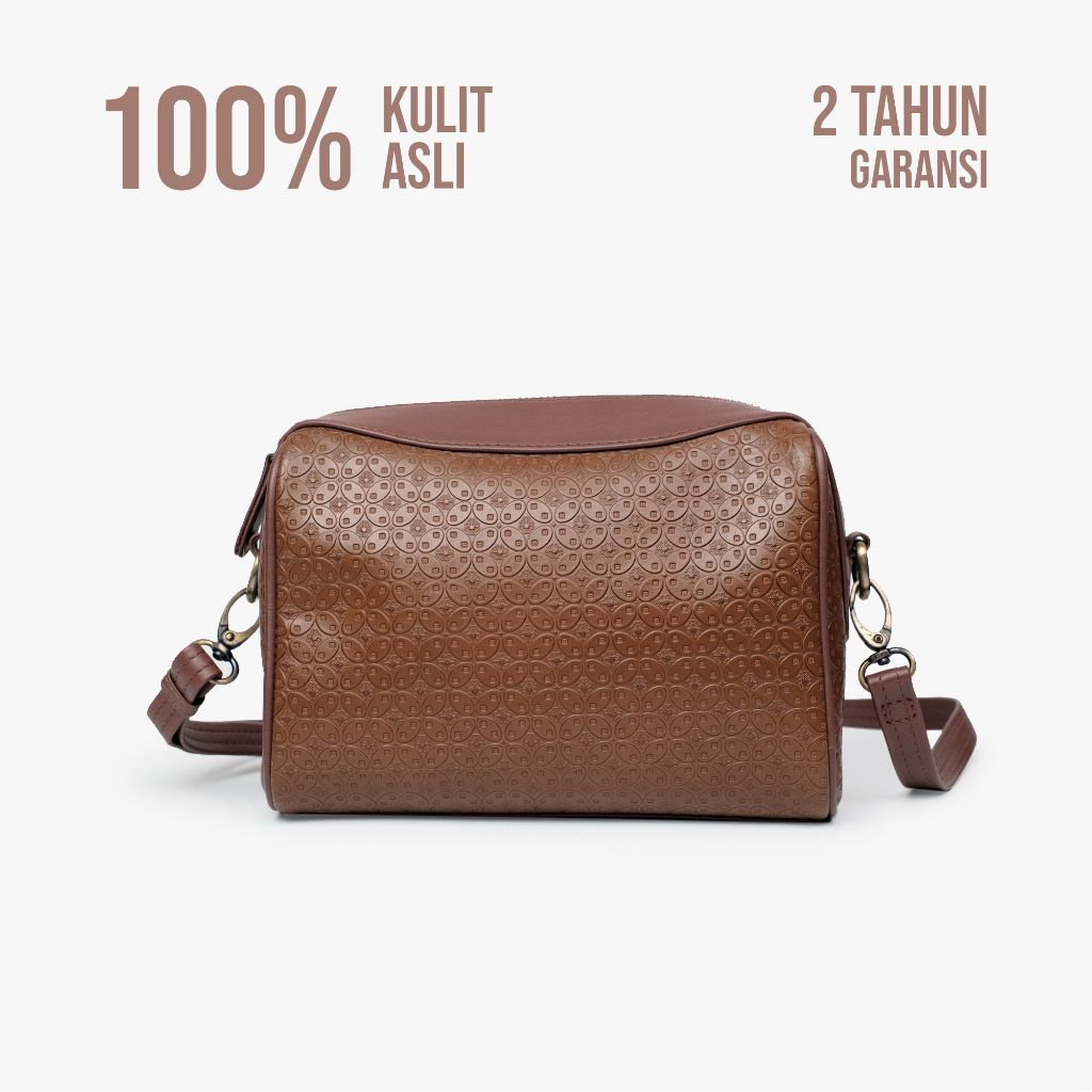 Tas Kulit Wanita - Geffie Embos Batik