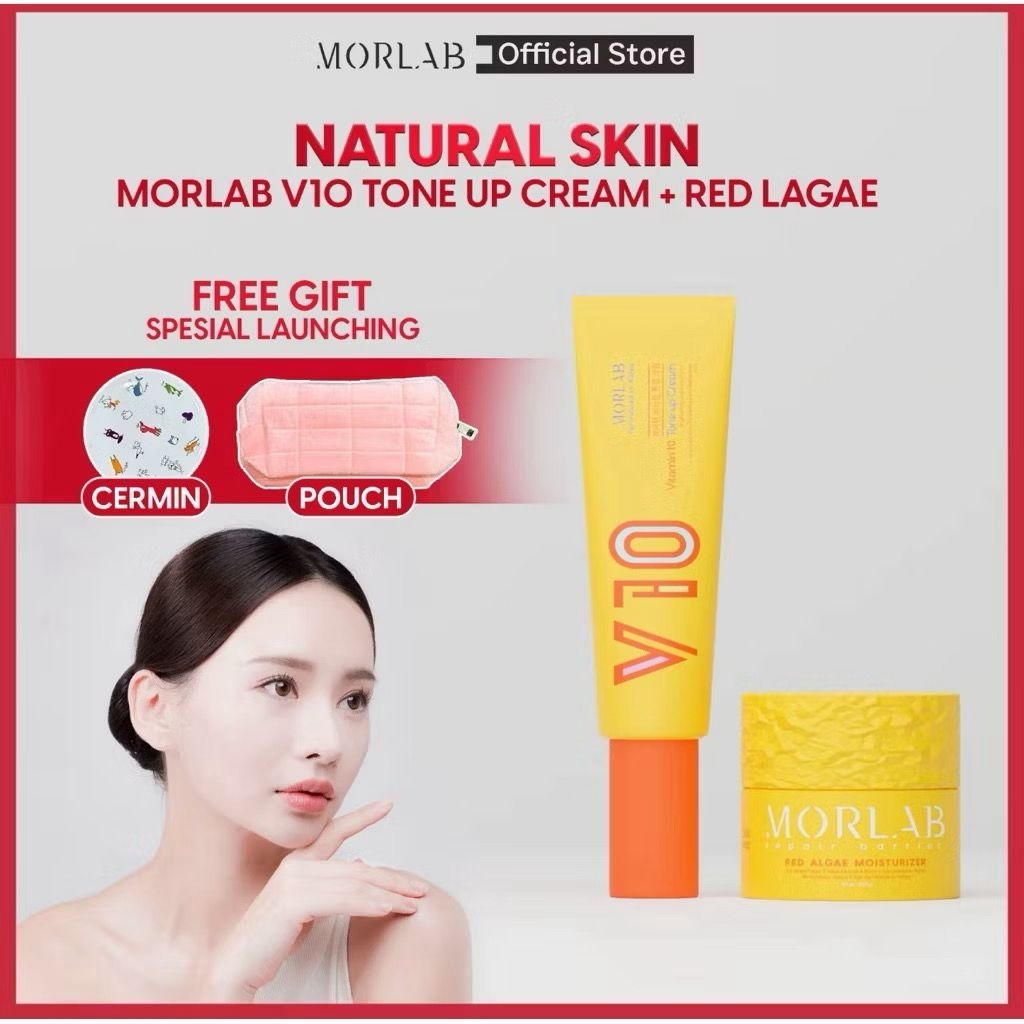 NATURAL SKIN - MORLAB V10 TONE UP CREAM + MORLAB RED ALGAE