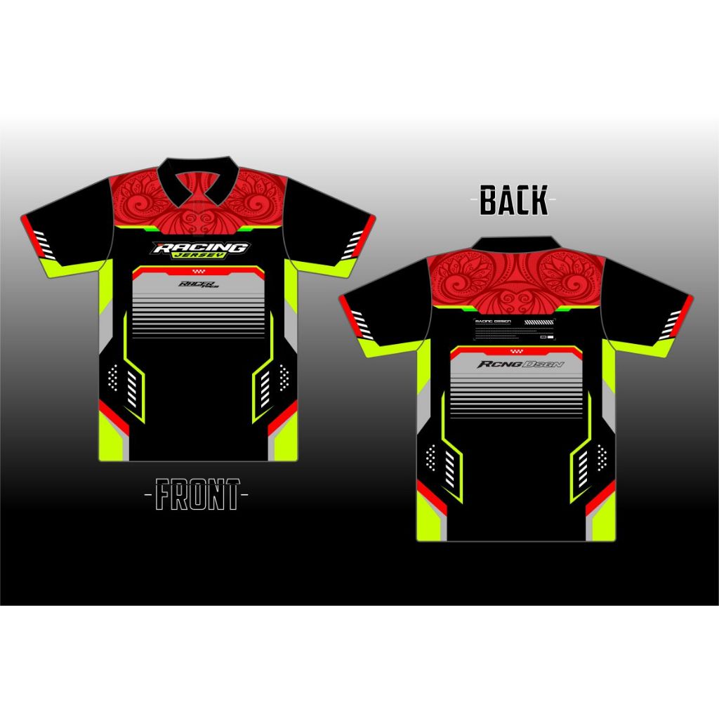 Kaos Jersey Printing Racing Lengan Pendek – Warna Cerah Anti Pudar