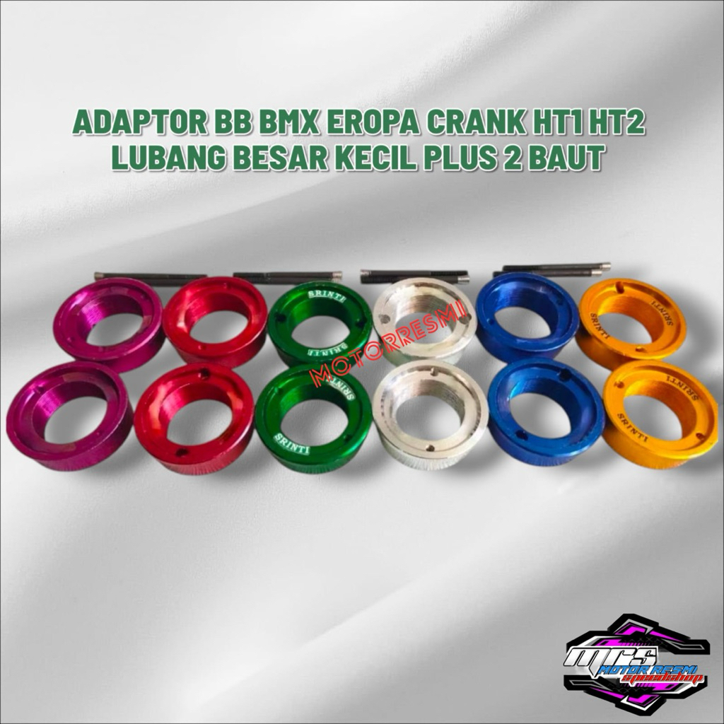 adaptor bb bmx eropa crank ht1 ht2 lubang besar kecil plus 2 baut