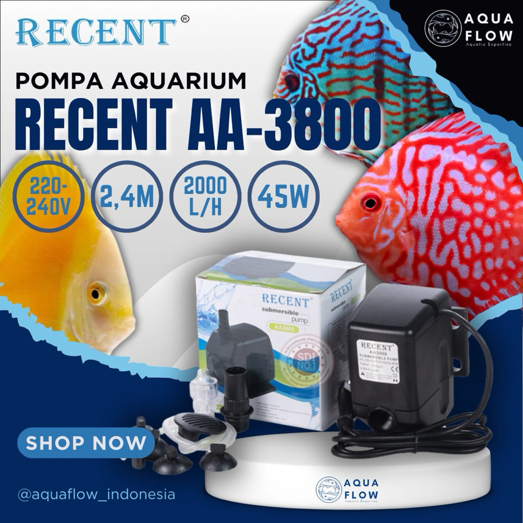 Pompa Aquarium Recent AA 3800 2000L/H 45W / Pompa Aquarium / Pompa Kolam